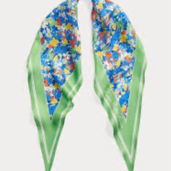 Ralph Lauren Floral Silk Scarf - Picture 1 of 3